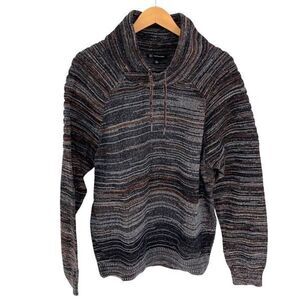 INC International Concepts Mens Knit Space Dye Pullover Sweater Multicolor Large